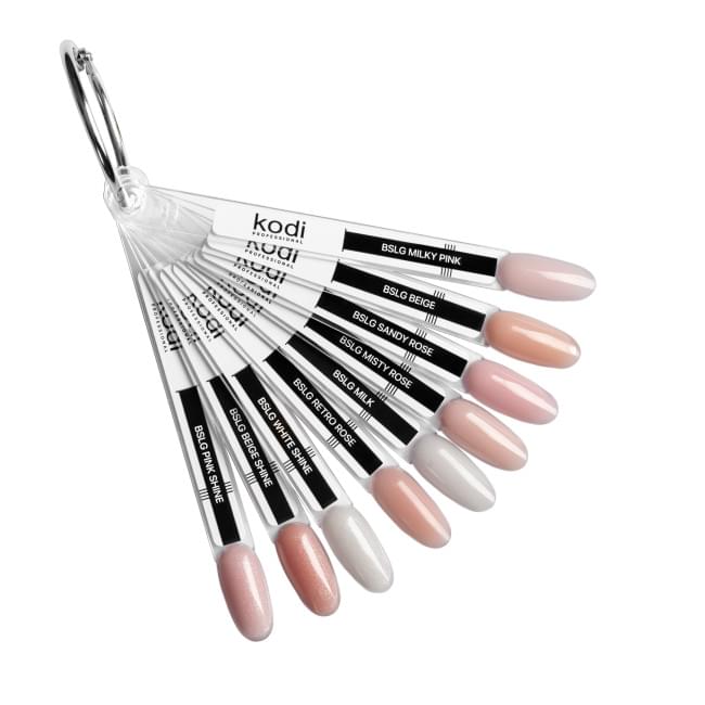 Палітра відтінків моделюючого самовирівнювального гелю Builder self-level gel (9 тіпси) Палітра відтінків моделюючого самовирівнювального гелю Builder self-level gel (9 тіпси)