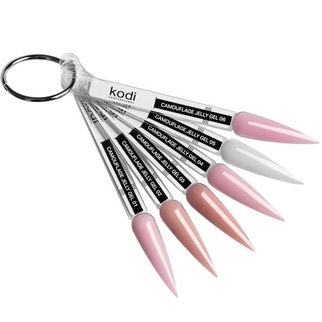 Палитра Камуфляжных гелей-желе Camouflage Jelly Gel, стилет (6 типс) Палитра Камуфляжных гелей-желе Camouflage Jelly Gel, стилет (6 типс)