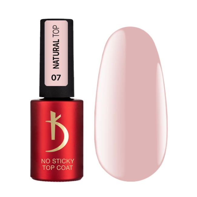 Верхнее покрытие для гель-лака без дисперсионного слоя, 7 мл - Natural Top 7, No Sticky Top Coat Kodi professional