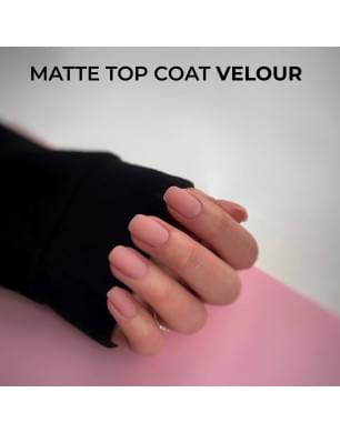 Matte Top Coat "Velour" - Матове верхнє покриття (топ / фініш) для гель-лаку "Велюр", 8мл.