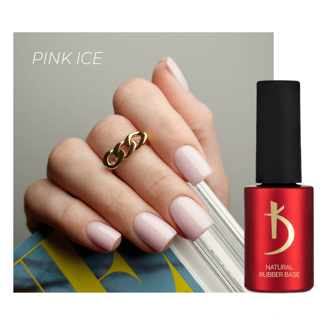 Камуфлирующее базовое покрытие Natural Rubber Base Pink Ice, 7 мл