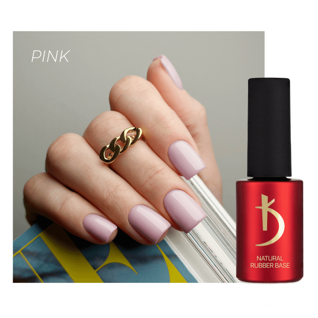 Камуфлирующее базовое покрытие Natural Rubber Base Pink, 7 мл