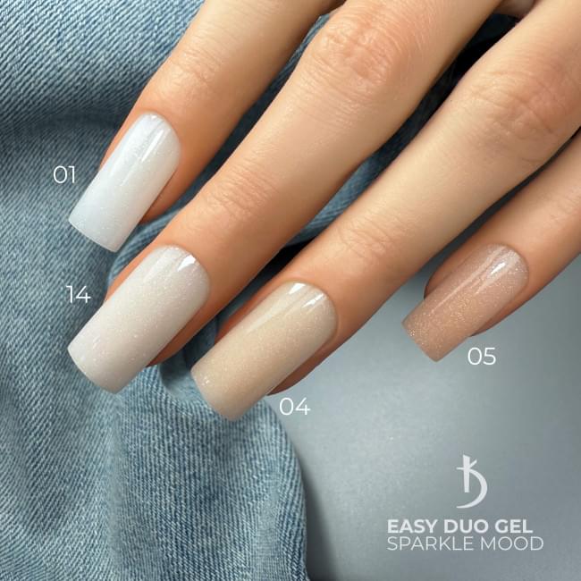Easy Duo Gel "Sparkle Mood" №1 (Акрил-гель), 15 г.