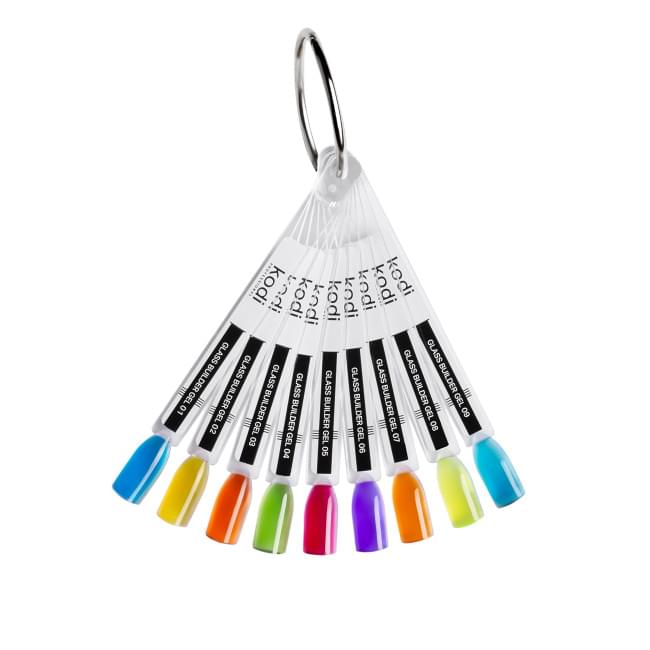 Палитра оттенков моделирующих витражных гелей (9 типс)