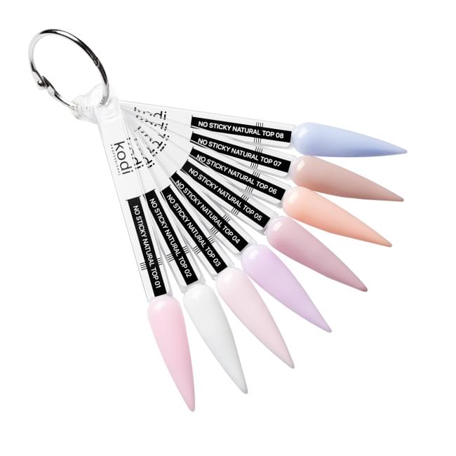 Палитра верхнее покрытие для гель-лака без дисперсионного слоя No Sticky Top Coat Natural Top (8 типс) Палитра верхнее покрытие для гель-лака без дисперсионного слоя No Sticky Top Coat Natural Top (8 типс)