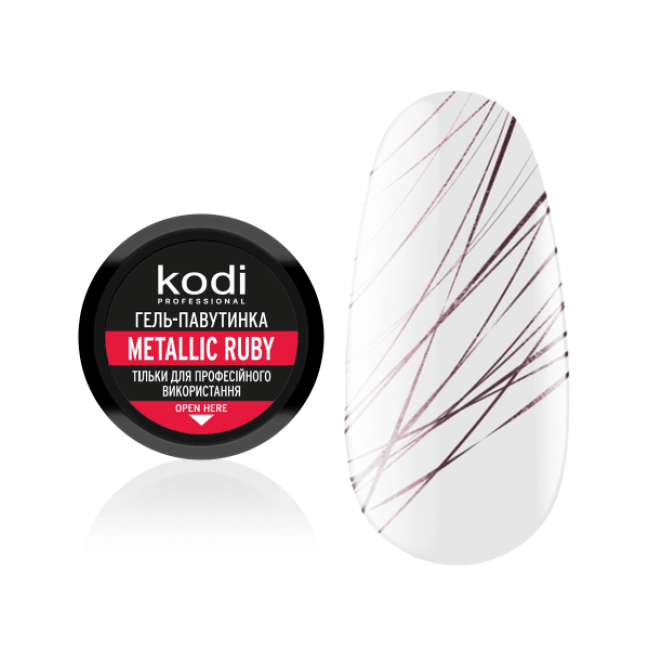 Гель-паутинка для ногтей Spider gel Kodi Professional Metallic Ruby, 4 мл