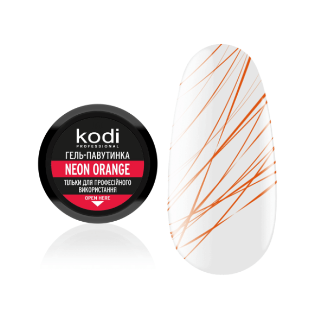 Гель-паутинка для ногтей Spider gel Kodi Professional Neon Orange, 4 мл
