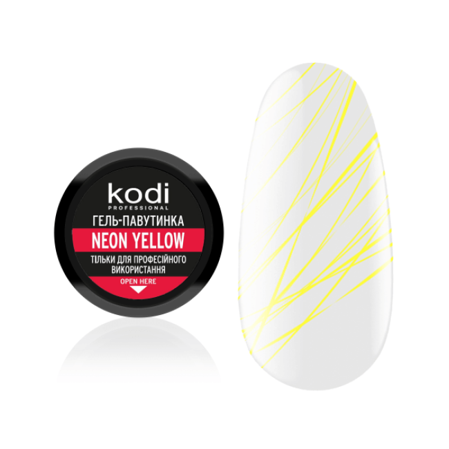 Гель-паутинка для ногтей Spider gel Kodi Professional Neon Yellow, 4 мл