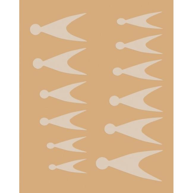 Молды трафареты для френча на верхних формах Almond (12 шт/набор) Молды трафареты для френча на верхних формах Almond (12 шт/набор)