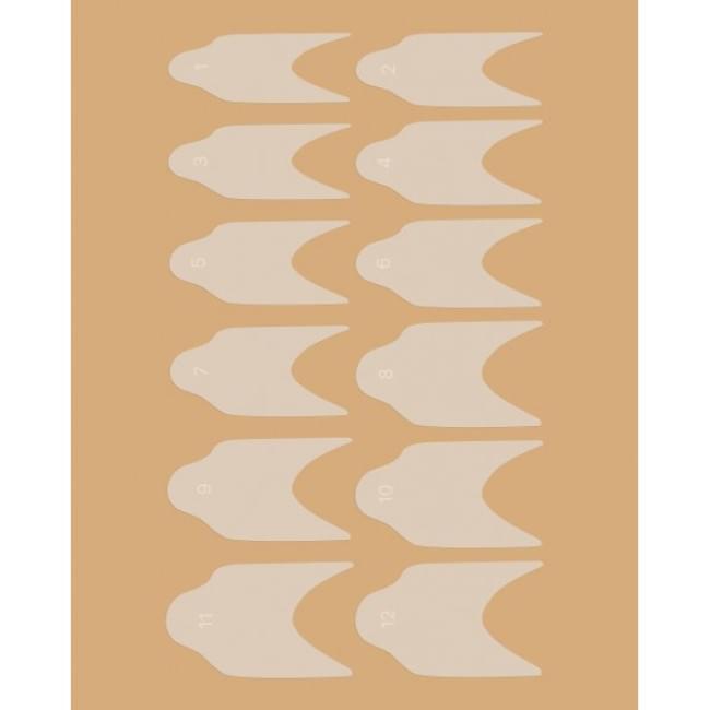 Молды трафареты для френча на верхних формах Square (12 шт/набор)