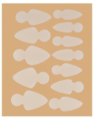 Молди трафарети для френчу на верхніх формах Mold Short Oval (12 шт./набір)