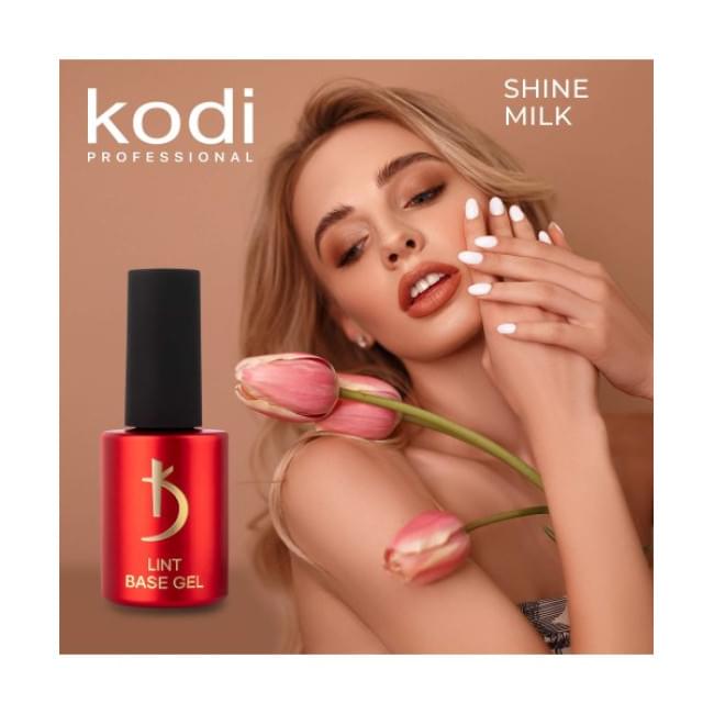Камуфлирующее базовое покрытие Lint base gel Shine Milk, 7 мл