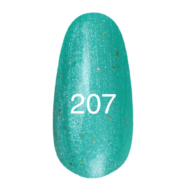 Гель-лак № 207 (бірюзовий з перламутром) 8мл.