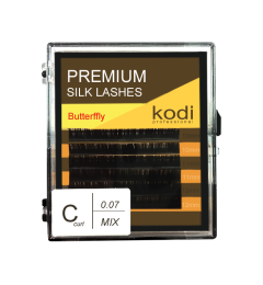 Ресницы C 0.07 (6 рядов: 10/11/12 mm), упаковка Butterfly