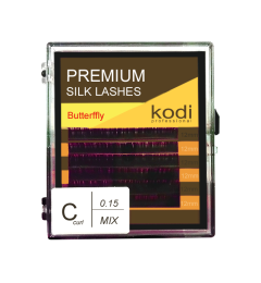 Ресницы фиолетовые C 0.15 (6 рядов: 12 mm), упаковка Butterfly