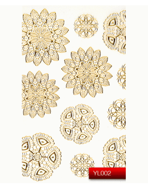Наклейки для ногтей (стикеры) Nail Art Stickers YL 002 (золото)