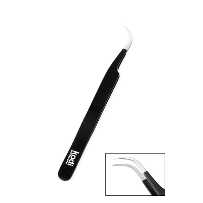 Пінцет для нарощування вій вигнутий, 12 см.
