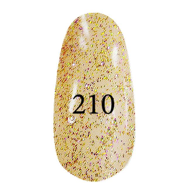 Гель-лак № 210 (Золотий з фіолетовим блиском) 12 мл.