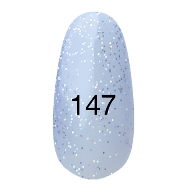 Гель-лак № 147 (ніжно бузковий з голограмним мерехтінням) 12мл.