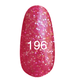 Гель-лак № 196 (рожевий з блискітками) 8 мл.