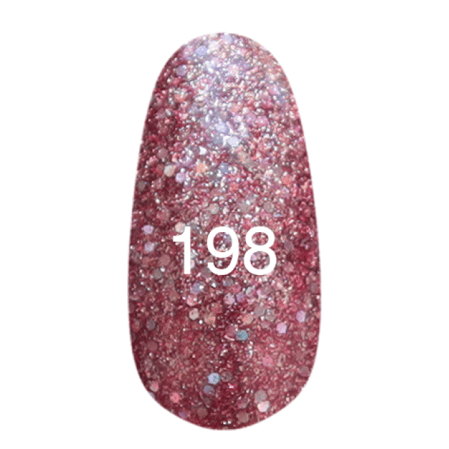 Гель-лак № 198 (вишневий з перламутром, блискітками) 12 мл.