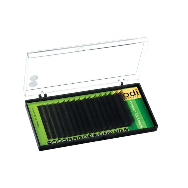 Ресницы B 0.15 (16 рядов: 7/8/9/10/11/12/13/14 mm), упаковка Green