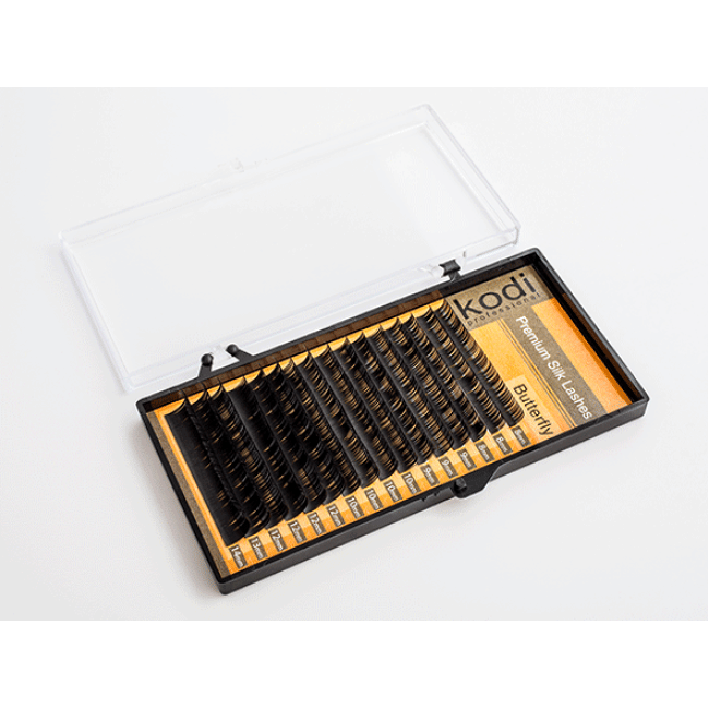 Вії темно-коричневі C 0,15 (16 рядів: 12/13 mm), упаковка Butterfly