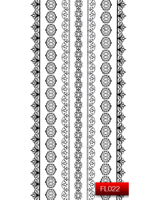 Наклейки для ногтей (стикеры) Nail Art Stickers FL 022 (черный)