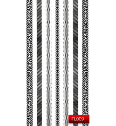 Наклейки для нігтів (стікери) Nail Art Stickers FL 009 (чорний)