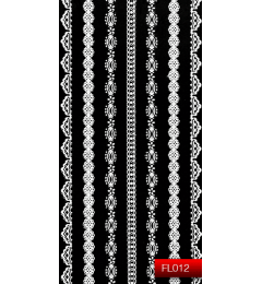 Наклейки для ногтей (стикеры) Nail Art Stickers FL 012 (белый)