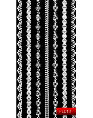 Наклейки для ногтей (стикеры) Nail Art Stickers FL 012 (белый)