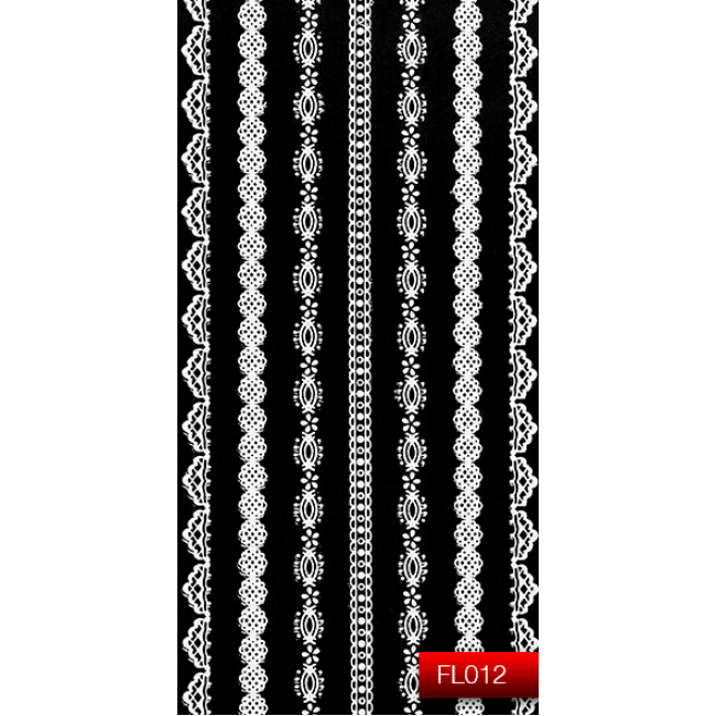 Наклейки для ногтей (стикеры) Nail Art Stickers FL 012 (белый)
