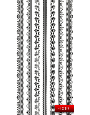 Наклейки для ногтей (стикеры) Nail Art Stickers FL 019 (черный)