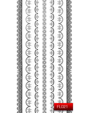Наклейки для ногтей (стикеры) Nail Art Stickers FL 021 (черный)