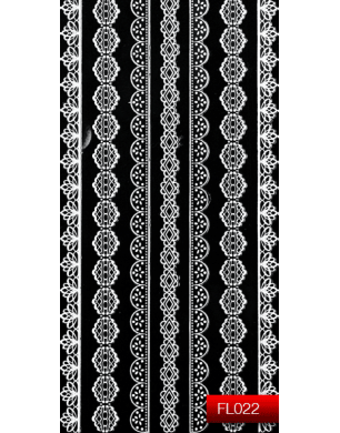 Наклейки для ногтей (стикеры) Nail Art Stickers FL 022 (Белый)