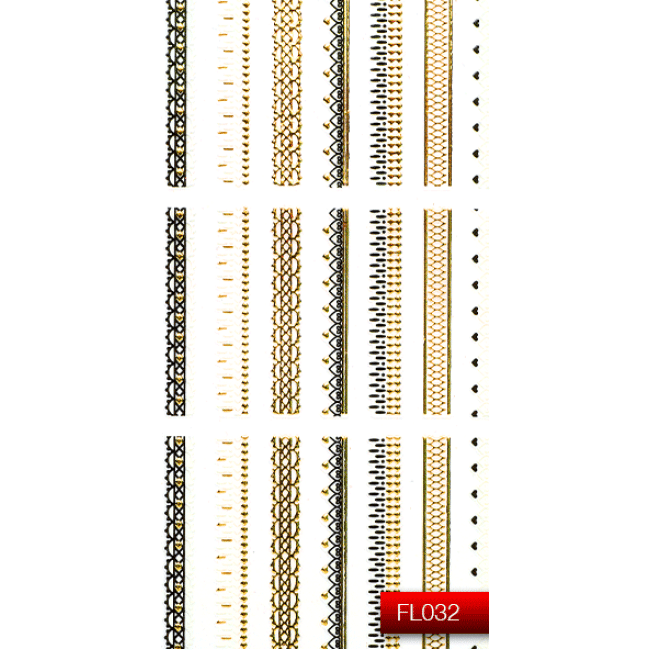Наклейки для нігтів (стікери) Nail Art Stickers FL 032 (золото) Наклейки для нігтів (стікери) Nail Art Stickers FL 032 (золото)