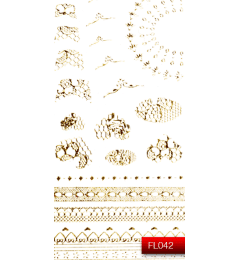 Наклейки для ногтей (стикеры) Nail Art Stickers FL 042 (золото)
