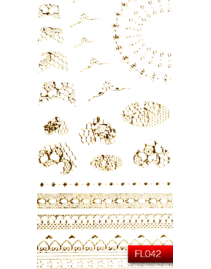 Наклейки для ногтей (стикеры) Nail Art Stickers FL 042 (золото)
