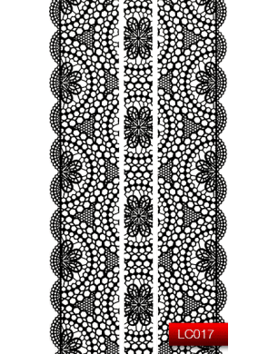 Наклейки для ногтей (стикеры) Nail Art Stickers LC 017 (черный)