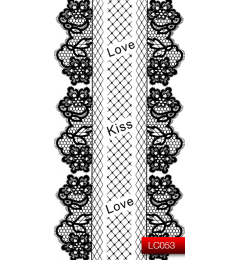 Наклейки для нігтів (стікери) Nail Art Stickers LC 053 (чорний)