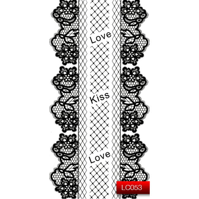 Наклейки для нігтів (стікери) Nail Art Stickers LC 053 (чорний)