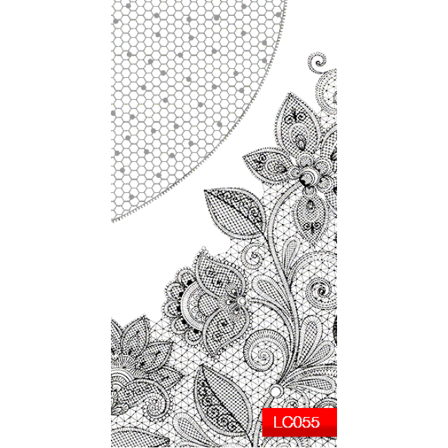 Наклейки для нігтів (стікери) Nail Art Stickers LC 055 (срібло)