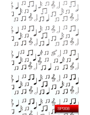 Наклейки для ногтей (стикеры) Nail Art Stickers SP 008 (серебро)