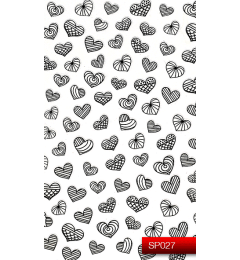 Наклейки для нігтів (стікери) Nail Art Stickers SP 027 (чорний)