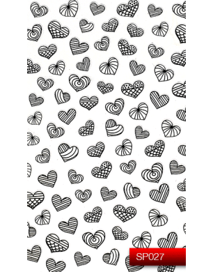 Наклейки для ногтей (стикеры) Nail Art Stickers SP 027 (черный)
