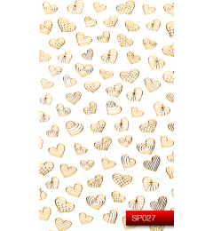Наклейки для ногтей (стикеры) Nail Art Stickers SP 027 (золото)