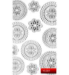 Наклейки для ногтей (стикеры) Nail Art Stickers YL 001 (серебро)