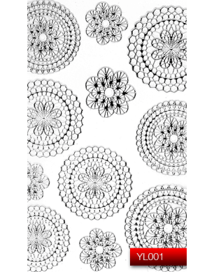 Наклейки для ногтей (стикеры) Nail Art Stickers YL 001 (серебро)