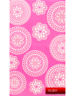 Наклейки для ногтей (стикеры) Nail Art Stickers YL 001 (белый)