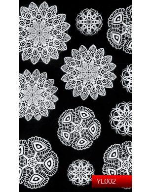 Наклейки для ногтей (стикеры) Nail Art Stickers YL 002 (белый)